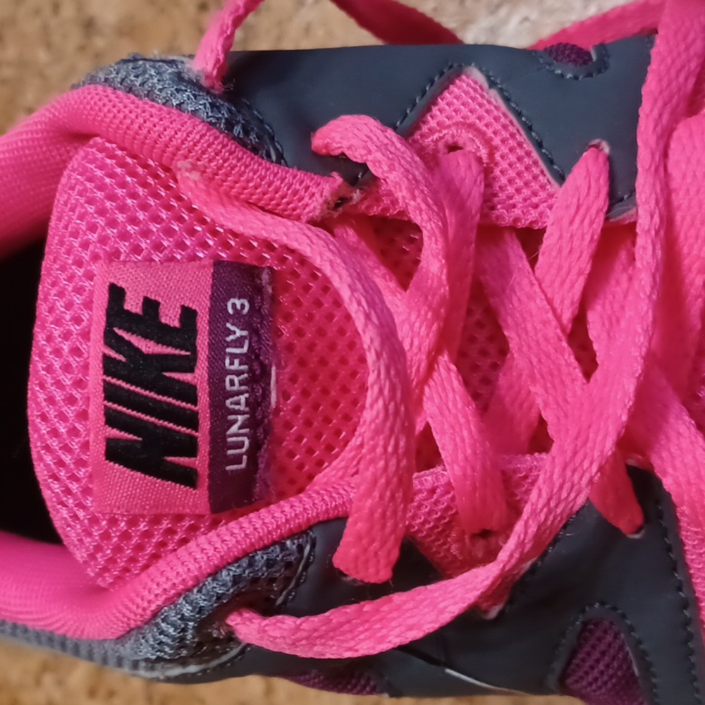 Nike Women's Lunarfly 3 Grey/Pink Running Shoes Size 8.5 487751-016 - Picture 2 of 8